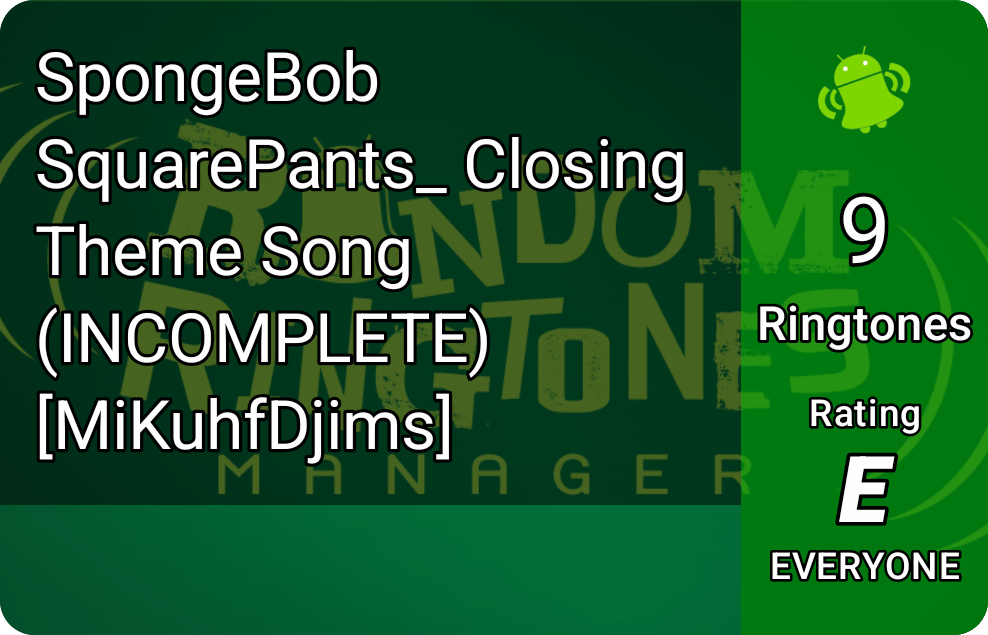SpongeBob SquarePants_ Closing Theme Song (INCOMPLETE) [MiKuhfDjims]